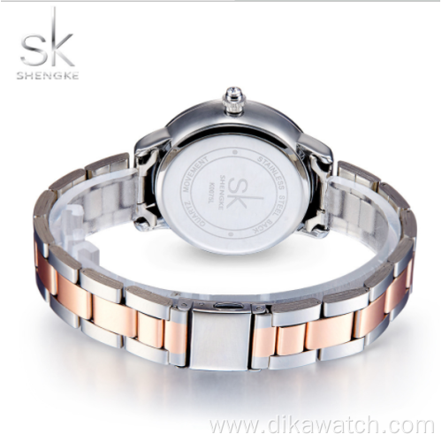 shengke k0075 fashion diamond steel belt ladies watch factory direct sales 2021 new